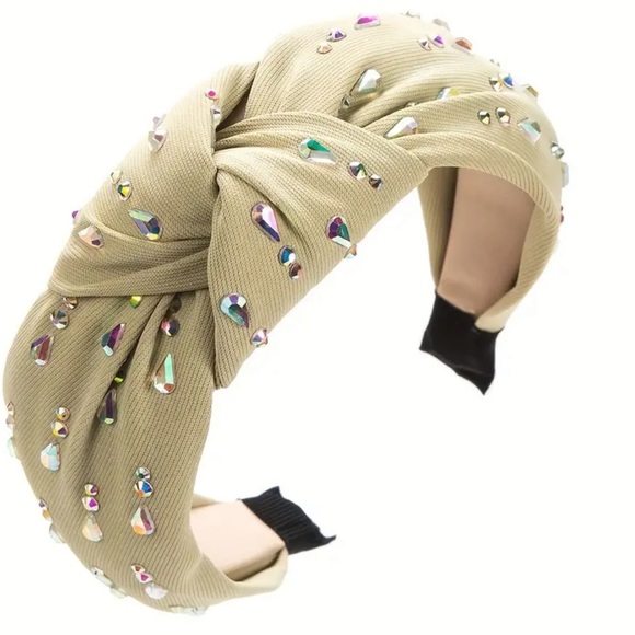 Elegant rhinestone  twisted knit headbands assorted colors - Picture 6 of 10
